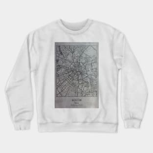 Moscow, Russia, city map Crewneck Sweatshirt